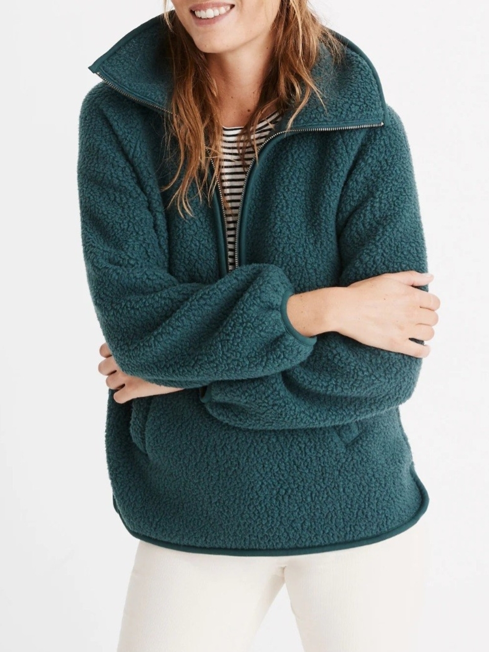 🍂🍁Madewell Polortech Fleece Half Zip Sweater🍂🍁